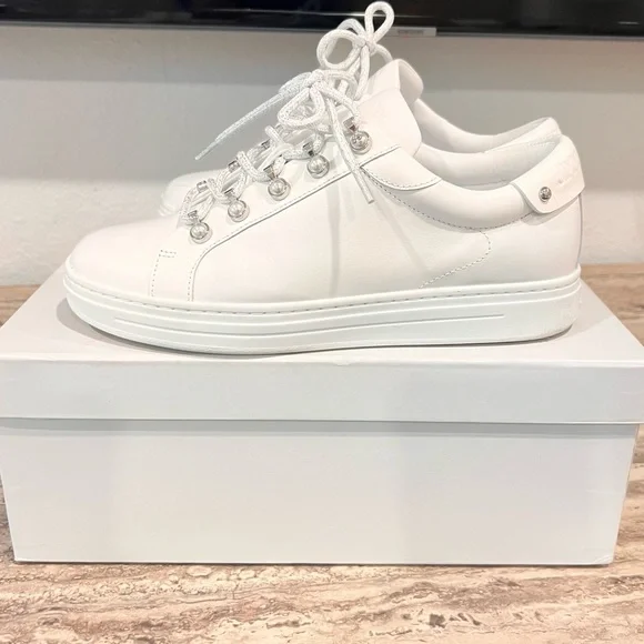 セール★Jimmy Choo★ANTIBES Jimmy Choo Antibes pearl-embellished Sneakers | White | FARFETCH